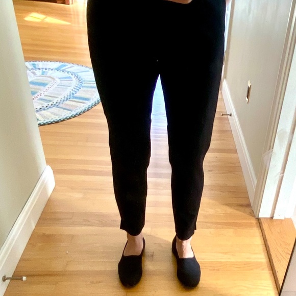 Garnet Hill black straight-leg ponte pants, small, NWT - Picture 3 of 10